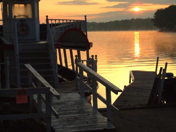 Boat sunrise