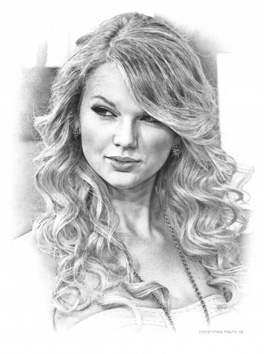 Drawing of Taylor Swift Drawing Christopher Farlow