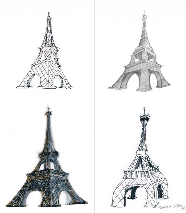 Eiffel Tower Drawing - Matthew