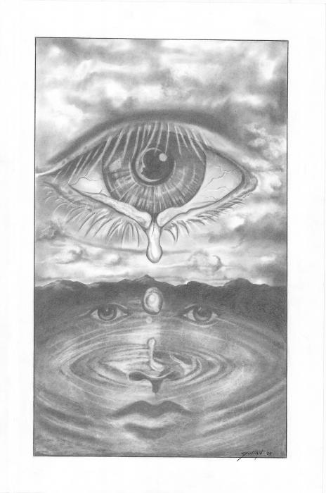 Eye in the sky Drawing Eye in the sky Fine Art Print Julian B