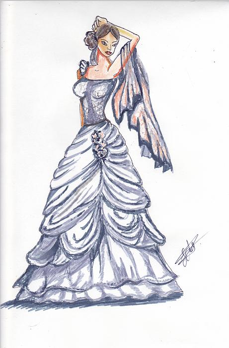 Fashion sketch wedding dress Painting Fashion sketch wedding dress Fine 