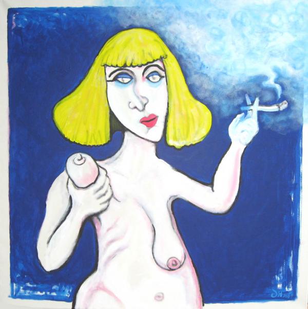 Female Lady with saggy tits Painting Danny Hennesy