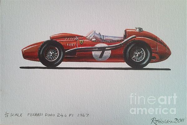 Ferrari 246 dino F1 Painting Richard John Holden