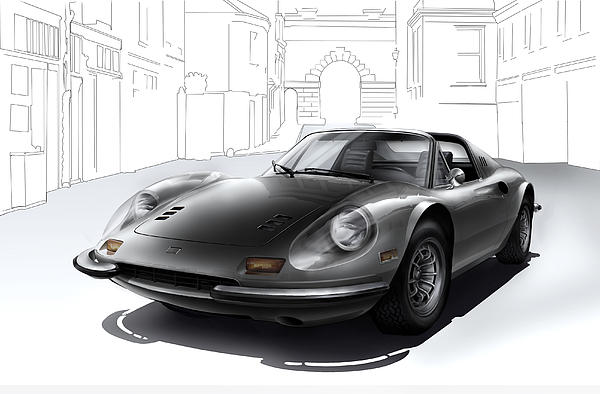 Ferrari Dino 246 GT Painting Carart Matthew