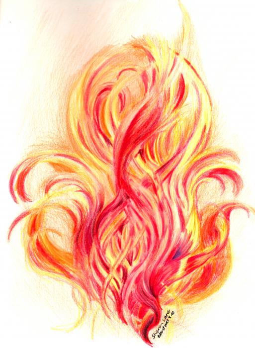 drawing of fire