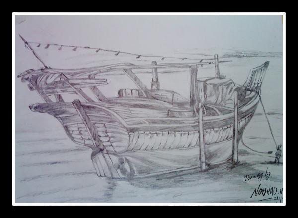 Fishing Boat Drawing - Noushad Fishing Boat Drawing - Noushad