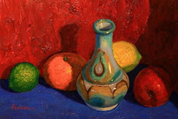 Fruit With Ceramic Vase by Terry Perham