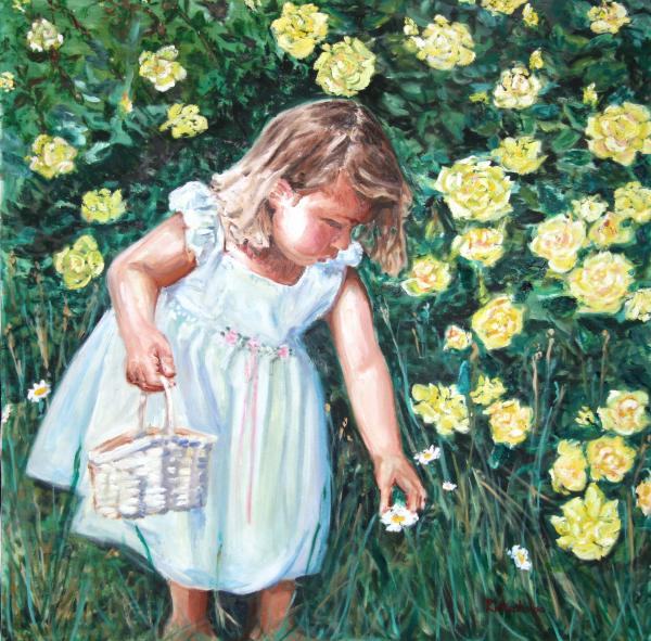 Girl Picking Flowers Painting by Suzanne Frie - Girl Picking ... Girl Picking Flowers Painting by Suzanne Frie - Girl Picking ...
