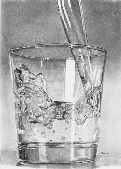 pencil drawing glass
