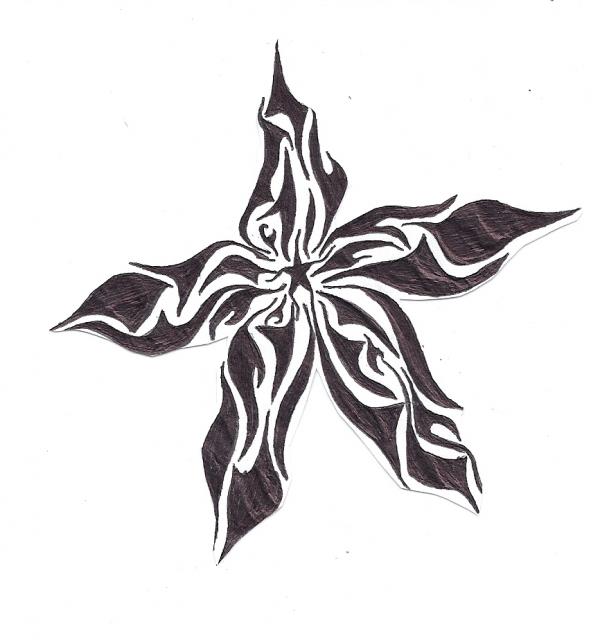 Goth Star Drawing Goth Star Fine Art Print Sherry Klander