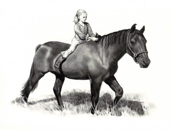 horse riding art