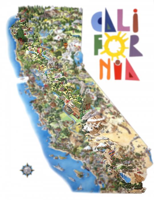 California Tourist Map