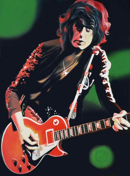 Jimmy Page Painting by Hector M...