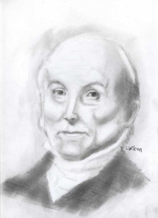 John Quincy Adams Drawing - John Quincy Adams Fine Art Print