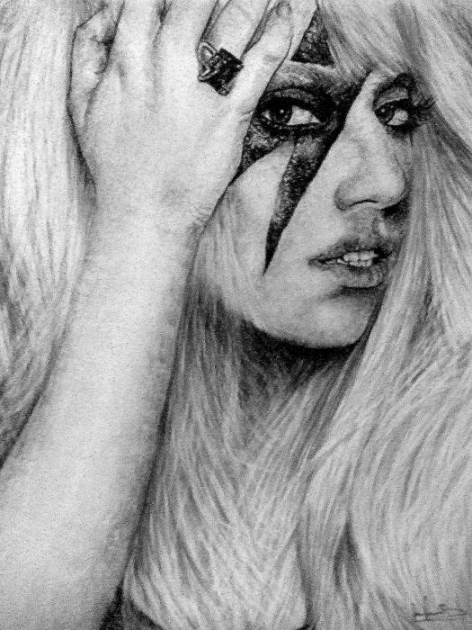 Lady Gaga Drawing Sean Leonard