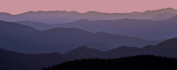 sunset mountain range