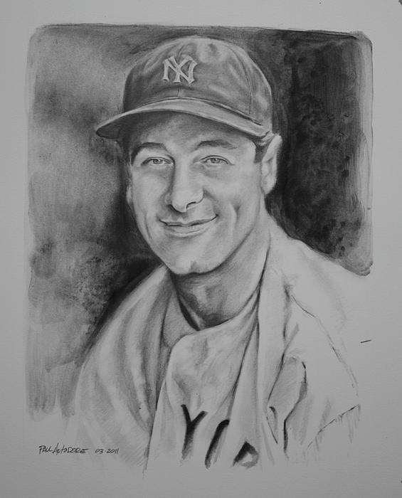 LOU GEHRIG Drawing by Paul Autodore - LOU GEHRIG Fine Art Prints and ...