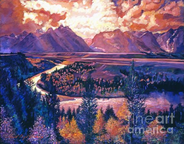 Magnificent Grand Tetons Painting  - Magnificent Grand Tetons Fine Art Print