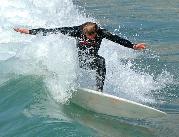 A Man Surfing