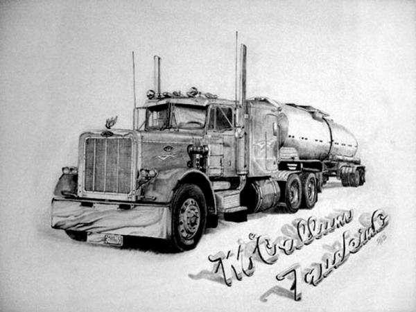 Semi Truck Drawing