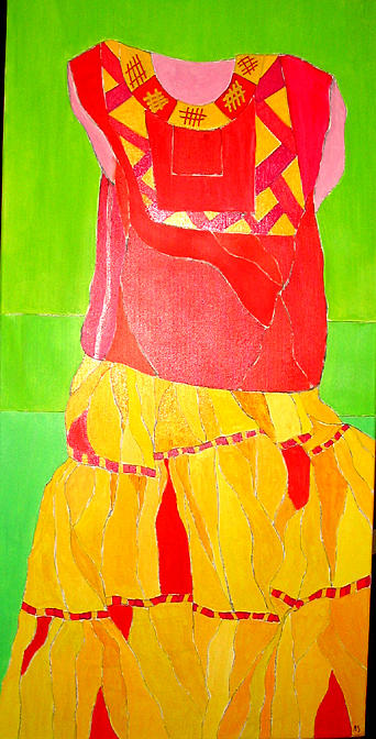 Mexican Wedding Dress Painting Martin Silverstein