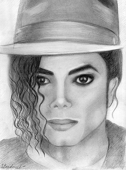 Michael Jackson Pencil Drawing by Inna Bredereck