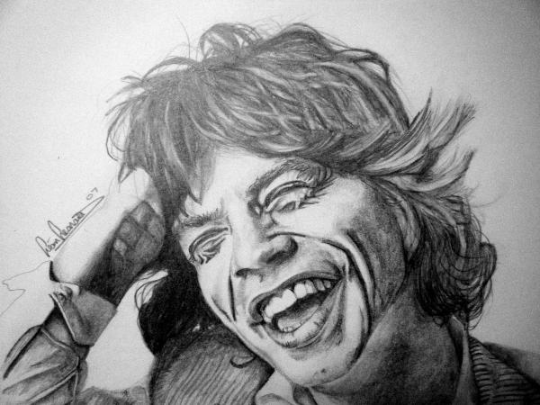 Mick Jagger Drawing Sean Leonard