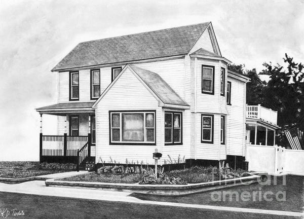 Mikey's House Drawing Mikeys House Fine Art Print Kelly Tisdale