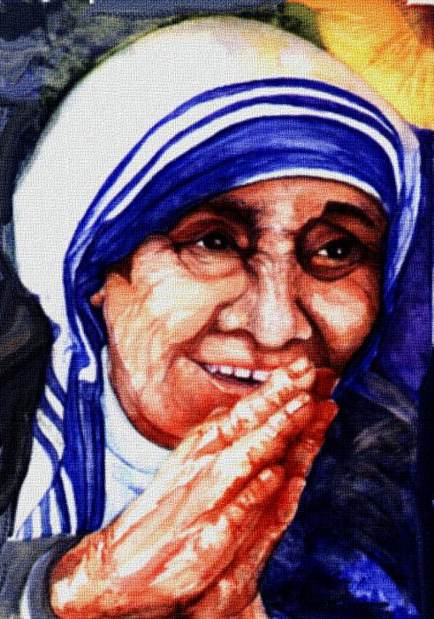 Mother Teresa Painting Elle Smith Fagan