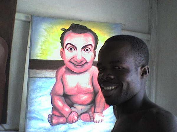 Mr Bean Cartoon Painting Johnson DeiKusi