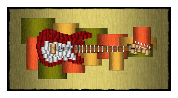 Guitar Abstract Painting