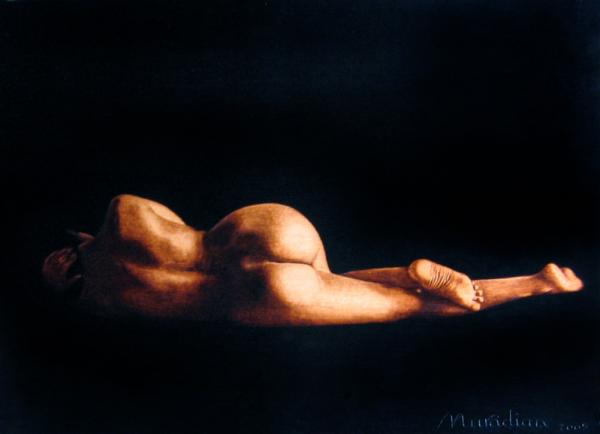 Nude Cristina Pyrography Nude Cristina Fine Art Print Dino Muradian