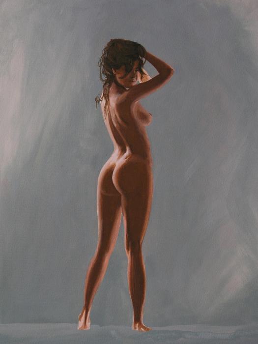 Nude Gouache Painting Nude Gouache Fine Art Print Steve Jones