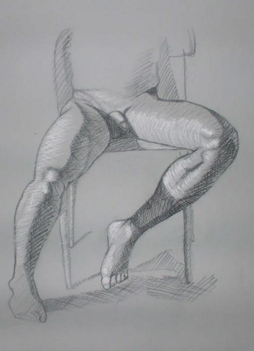 Nude Male Model Drawing Nude Male Model Fine Art Print Vykky Gamble