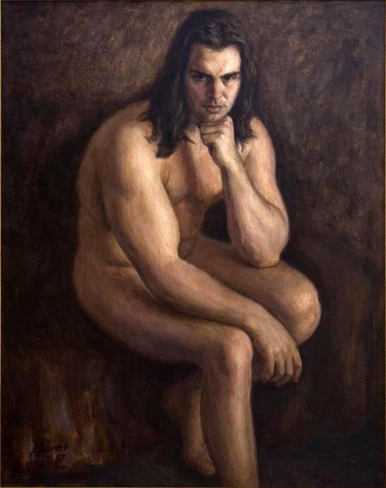 Nude man Painting Dionisii Donchev