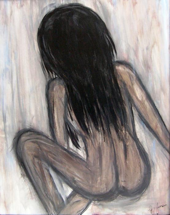 Nude woman Painting Nude woman Fine Art Print Glenda Jones