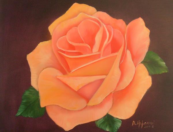 Orange Rose Painting