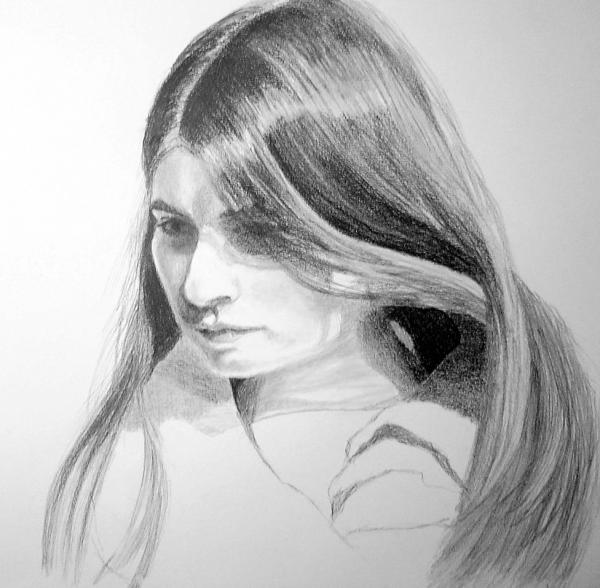 Original Sketch Of Young Woman Drawing Original Sketch Of Young Woman Fine