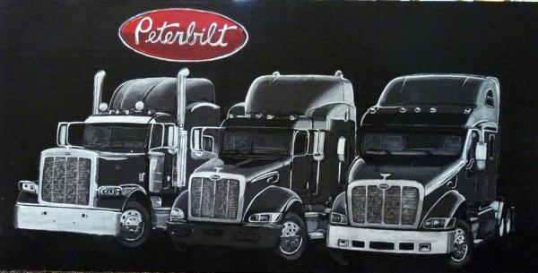 Peterbilt Trucks Painting Peterbilt Trucks Fine Art Print Richard Le 