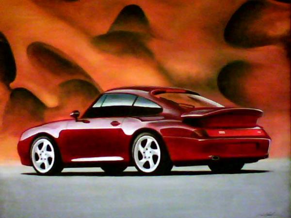 Porsche 930 Twin Turbo Painting Steve Mashburn