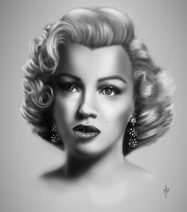 Portrait of Marilyn Monroe Digital Art Portrait of Marilyn Monroe Fine Art