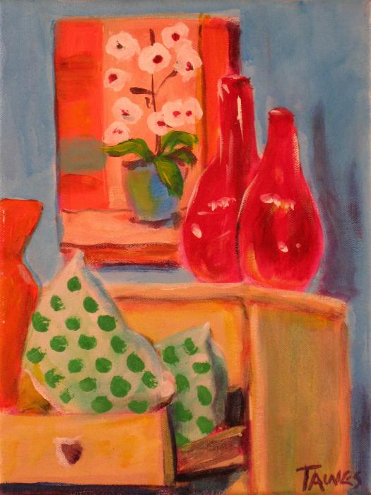 Red Vase Painting