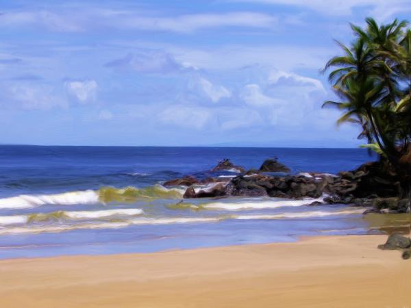 sandy beach painting
