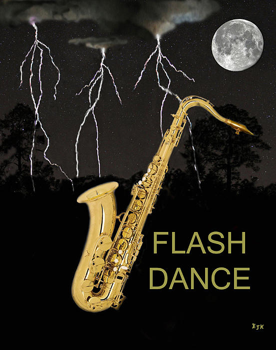 Sax Flash Dance Mixed Media Sax Flash Dance Fine Art Print Eric Kempson
