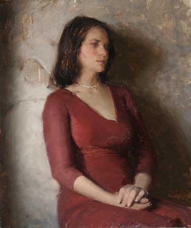 Severine Girl in the Red Dress Painting Jeremy Lipking