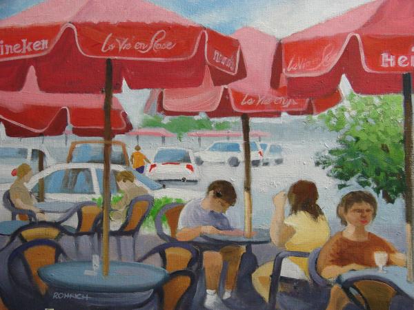 street cafe paintings