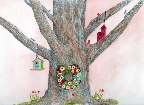 Bird Tree Painting