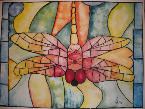 Stained Glass Dragonfly