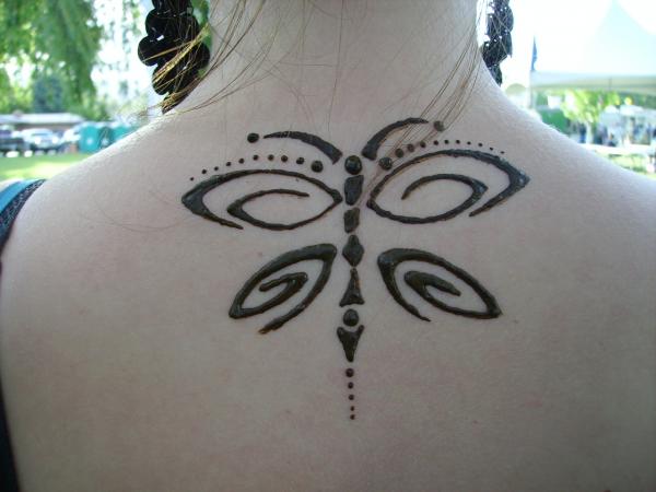 Stylized Butterfly Drawing Henna Tattoos Ogden Utah