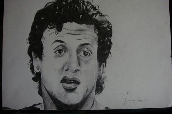 Sylvester Stallone Drawing - Sarthak Palwankar Sylvester Stallone Drawing - Sarthak Palwankar